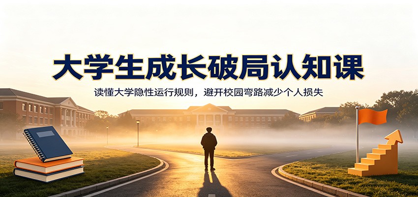 大学生成长破局认知课：读懂大学隐性运行规则，避开校园弯路减少个人损失-网创之家