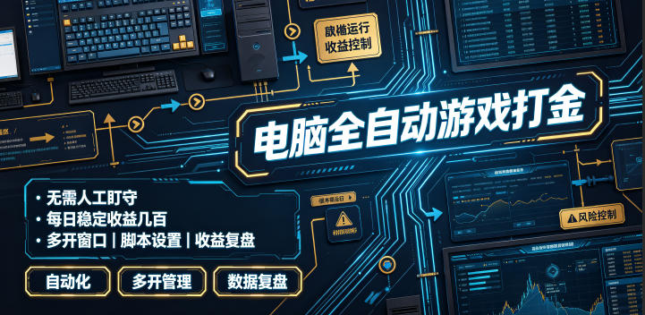 电脑全自动游戏打金，无需人工盯守，每日稳定收益几百！【揭秘】-网创之家