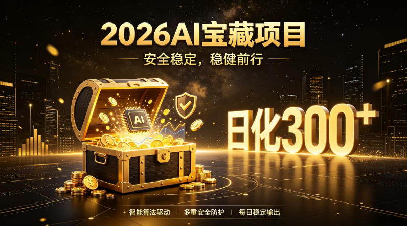 2026AI安全掘金项目,日化稳定300+,无需人为干预操作,当天见收益,操作简单【揭秘】-网创之家