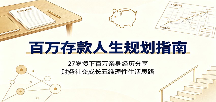 百万存款人生规划指南:27岁攒下百万亲身经历分享,财务社交成长五维理性生活思路-网创之家