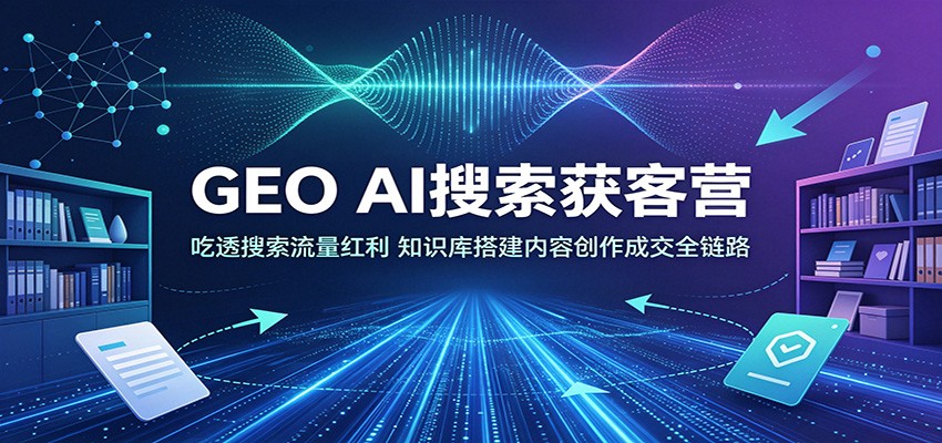 GEO AI搜索获客营：吃透搜索流量红利，知识库搭建内容创作成交全链路-网创之家