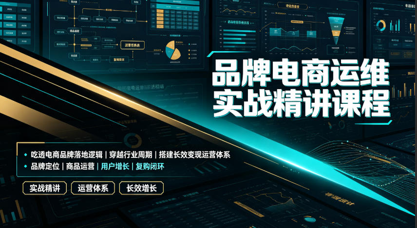 品牌电商运维实战精讲课程｜吃透电商品牌落地逻辑、穿越行业周期、搭建长效变现运营体系-网创之家