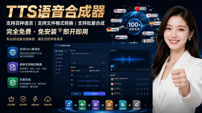 最新TTS配音，支持批量，支持文件格式转换，功能超多-网创之家