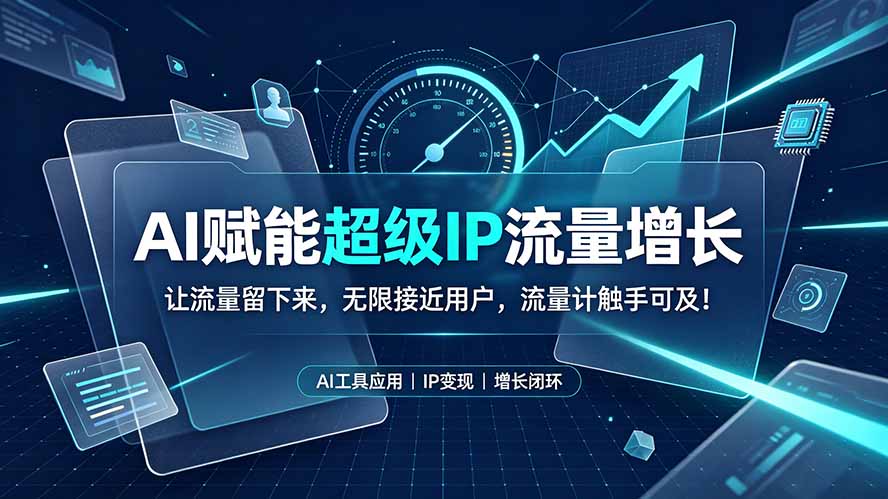 AI赋能超级IP流量增长：让流量留下来，无限接近用户，流量计触手可及！-网创之家