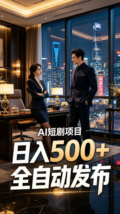快手AI短剧自动发布，矩阵批量运营变现，轻资产副业项目，日入500+【揭秘】-网创之家