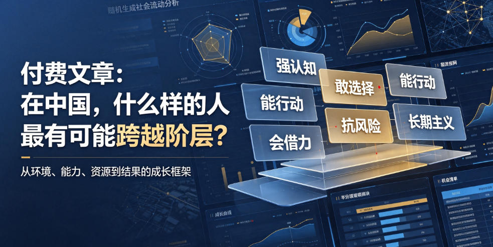 付费文章：在中国，什么样的人最有可能跨越阶层？-网创之家