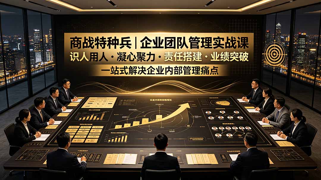 商战特种兵｜企业团队管理实战课：识人用人｜凝心聚力｜责任搭建｜业绩突破，一站式解决企业内部管理痛点-网创之家