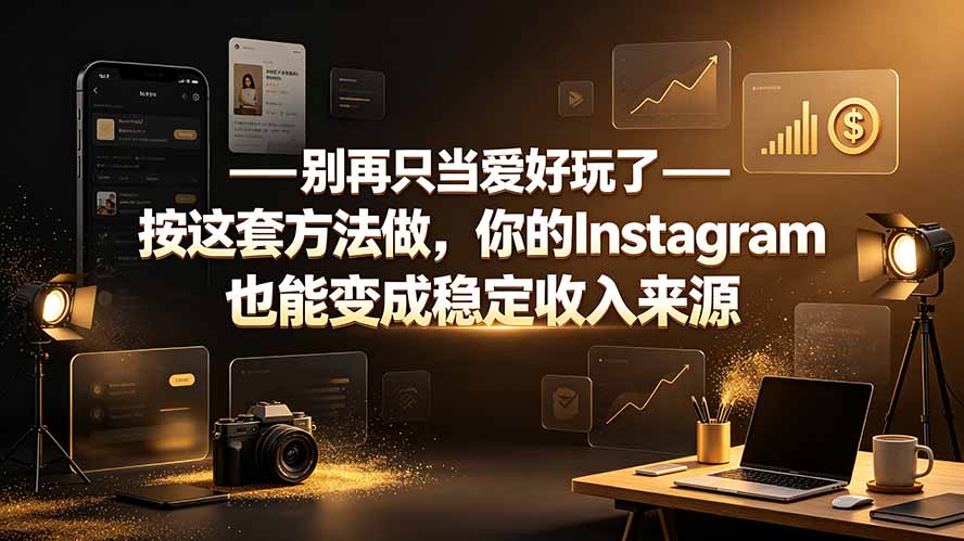 别再只当爱好玩了——按这套方法做，你的Instagram也能变成稳定收入来源-网创之家