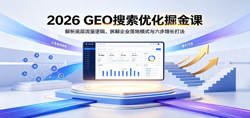 2026 GEO搜索优化掘金课：解析底层流量逻辑，拆解企业落地模式与六步增长打法-网创之家