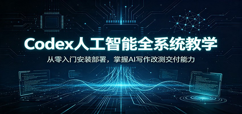 Codex人工智能全系统教学：从零入门安装部署，掌握AI写作改测交付能力-网创之家
