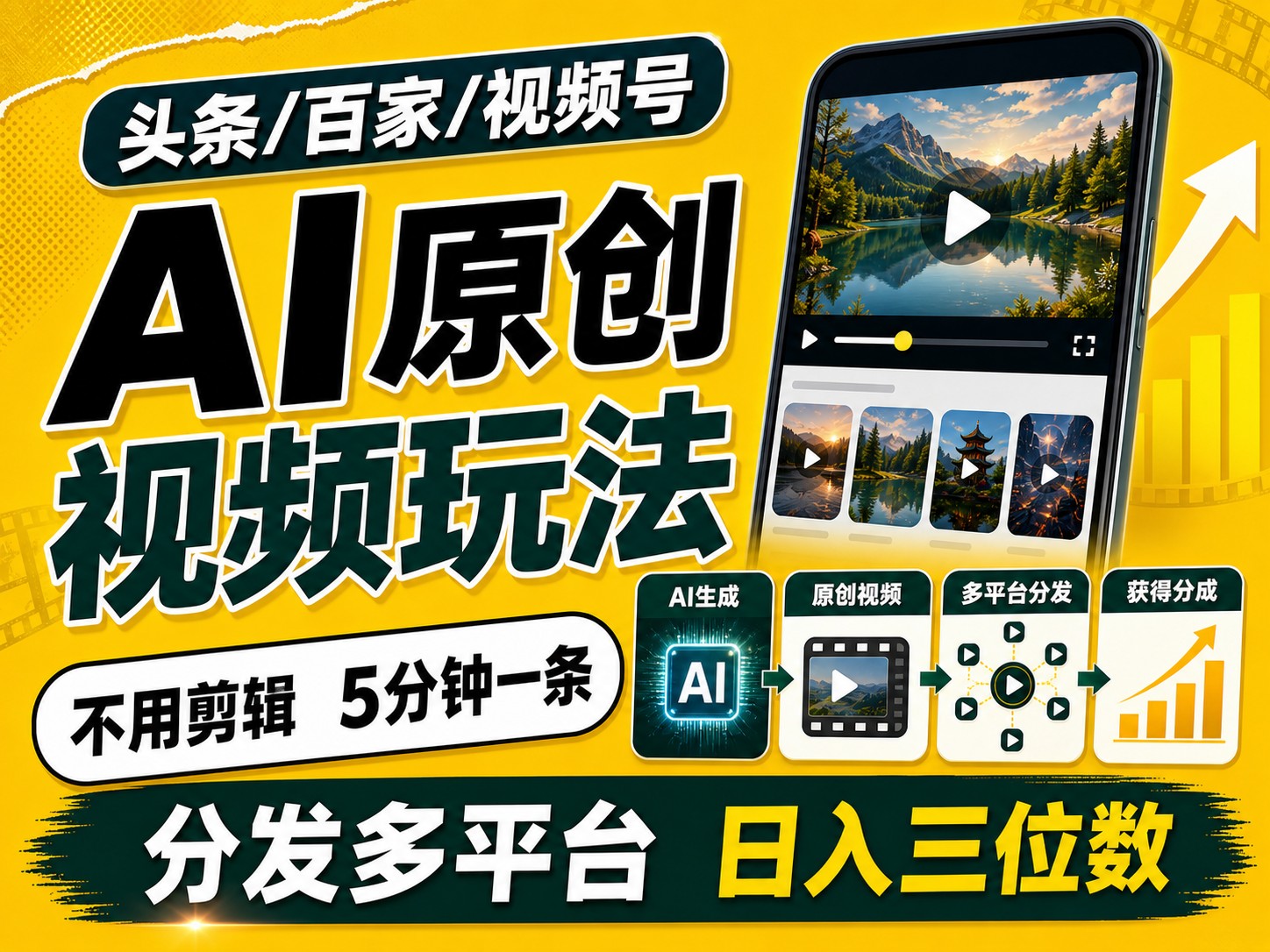 2026头条百家号升级玩法 5分钟一条原创视频 发多平台赚收-网创之家