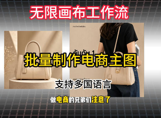 无限画布工作流搭建教程，一键电商主图批量制作，批量下载，支持多国语言-网创之家