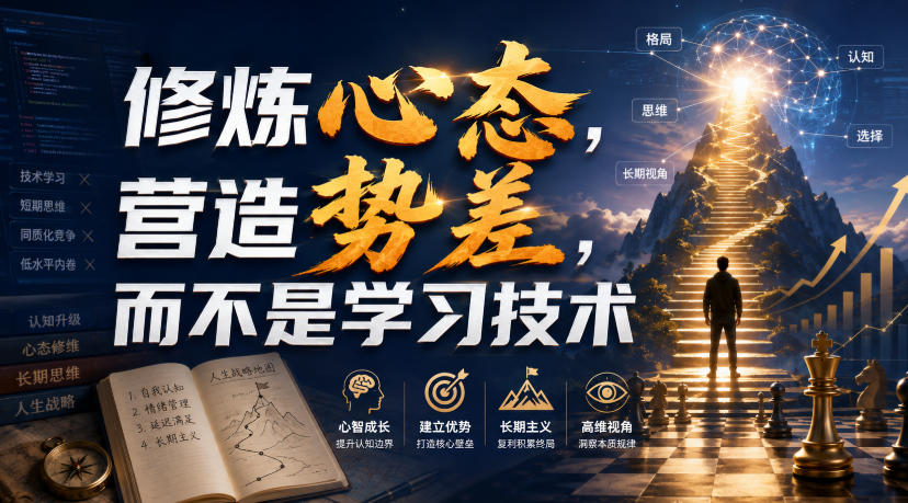 付费文章：修炼心态，营造势差，而不是学习技术-网创之家