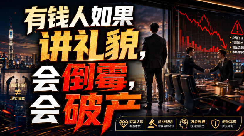 付费文章：有钱人如果讲礼貌，会倒霉，会破产-网创之家