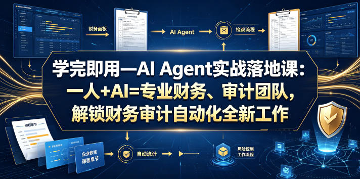 学完即用—AI Agent实战落地课：一人+AI=专业财务、审计团队，解锁财务审计自动化全新工作模式(更新0804)-网创之家