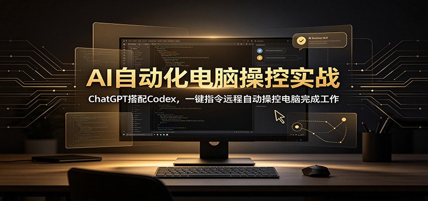AI自动化电脑操控实战：ChatGPT搭配Codex，一键指令远程自动操控电脑完成工作-网创之家