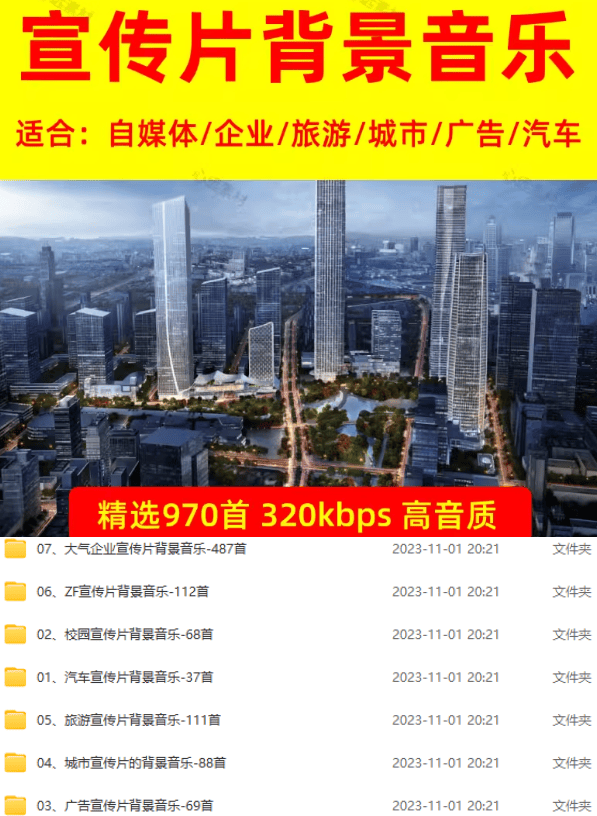 图片[2]-某宝付费购买，常用6G音效合集！970+首宣传片背景音乐，无版权可商用大气素材，分类清晰，高质量内容-网创之家