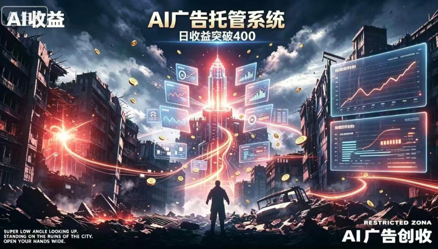 AI智能广告,全自动化运行,单日可达400+,小白新手0基础上手【揭秘】-网创之家