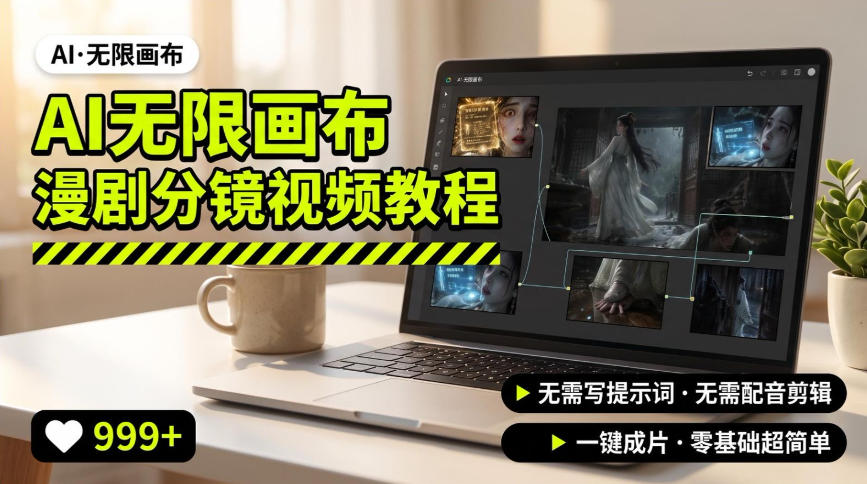 AI无限画布制作爆款漫剧分镜视频搭建教程，无需写脚本，无需制作音频，一键制作超简单-网创之家