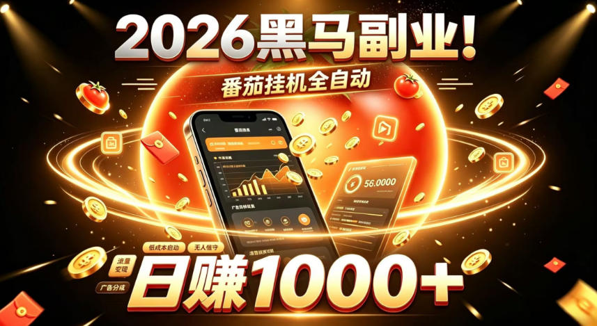 2026黑马副业!番茄挂G全自动日入1000+,操作最简单、门槛最低的线上轻资产项目【揭秘】-网创之家