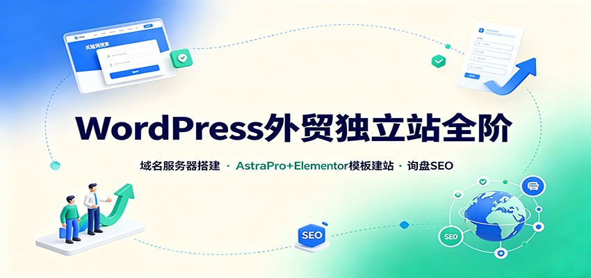 WordPress外贸独立站全阶:域名服务器搭建,AstraPro+Elementor模板建站与询盘询盘SEO-网创之家