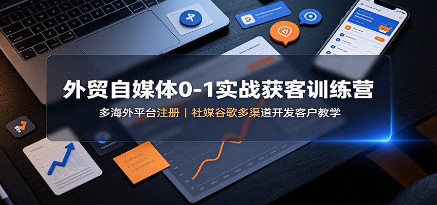外贸自媒体0-1实战获客训练营:多海外平台注册,社媒谷歌多渠道开发客户教学-网创之家