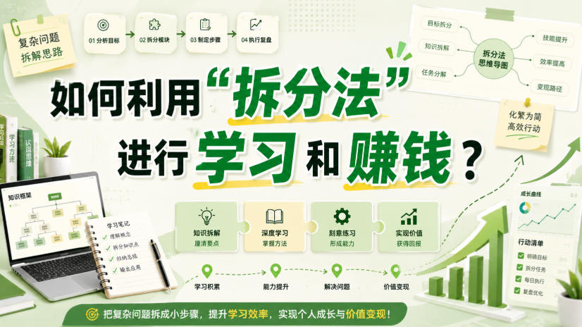 付费文章:如何利用“拆分法”进行学习和賺钱?-网创之家