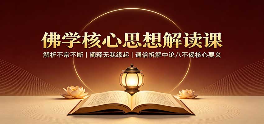 佛学核心思想解读课:解析不常不断,阐释无我缘起,通俗拆解中论八不偈核心要义-网创之家