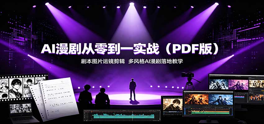 AI漫剧从零到一实战(PDF版)：剧本图片运镜剪辑，多风格AI漫剧落地教学-网创之家