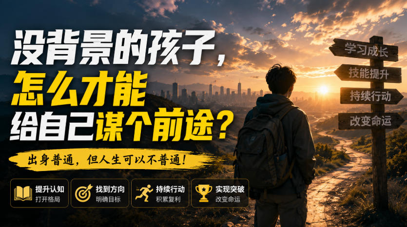 付费文章:没背景的孩子,怎么才能给自己谋个前途?-网创之家