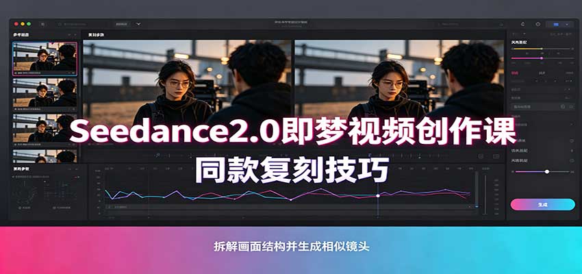 Seedance2.0即梦视频创作课：剧本式视频制作，同款复刻技巧，多行业案例落地教学-网创之家