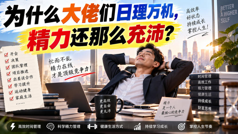 付费文章:为什么大佬们日理万机,精力还那么充沛?-网创之家