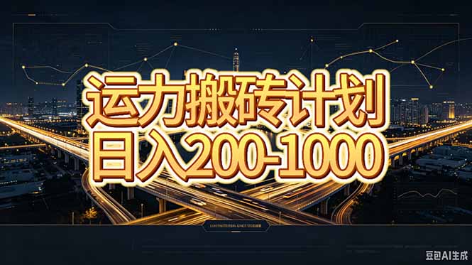 运力搬砖,风口项目。当日收益稳定200-1000。 每天仅需一小时,新人轻松上手。-网创之家