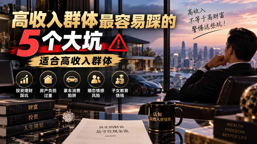 付费文章:高收入群体最容易踩的5个大坑,适合高收入群体-网创之家