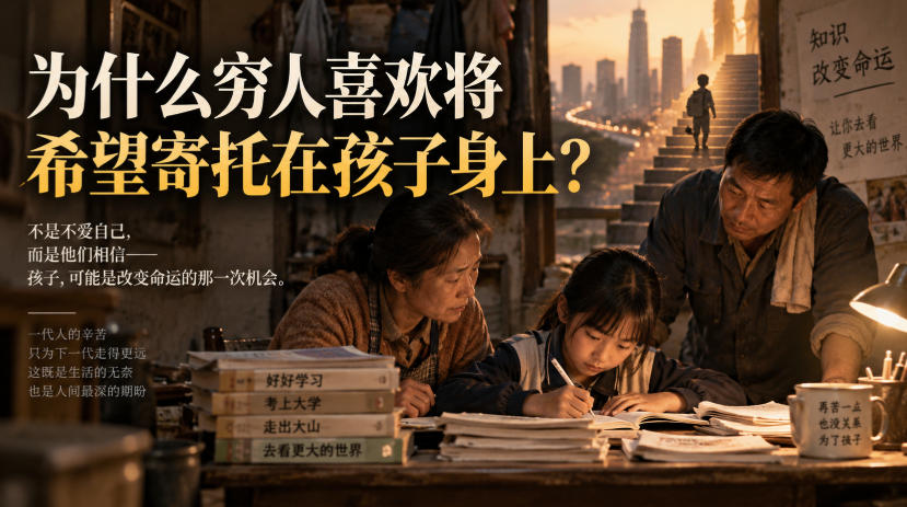某社群精品文章:为什么穷人喜欢将希望寄托在孩子身上?-网创之家