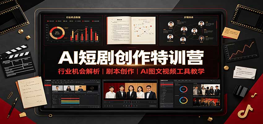 AI短剧创作特训营：行业机会解析，剧本创作，AI图文视频工具教学(文字版)-网创之家
