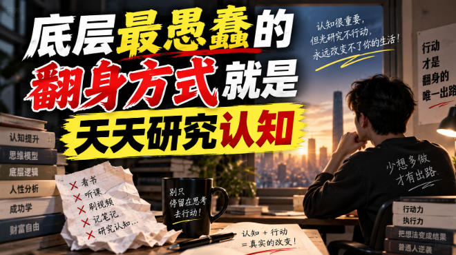 付费文章：底层最愚蠢的翻身方式就是天天研究认知-网创之家