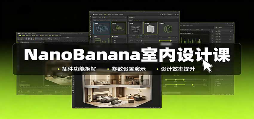 NanoBanana室内设计课:无限画布配置,插件实操,生图改图视频制作-网创之家
