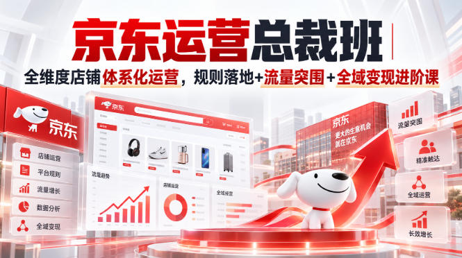 京东运营总裁班｜全维度店铺体系化运营，规则落地+流量突围+全域变现进阶课-网创之家
