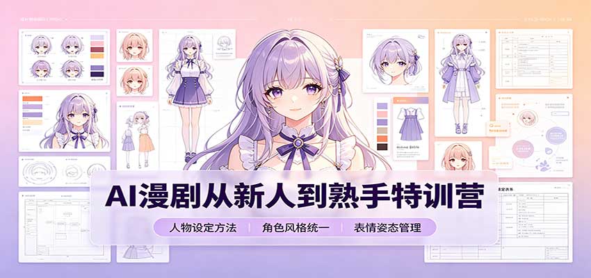 AI漫剧从新人到熟手特训营:剧本分镜创作,提示词模板,人物设定与工具资源-网创之家