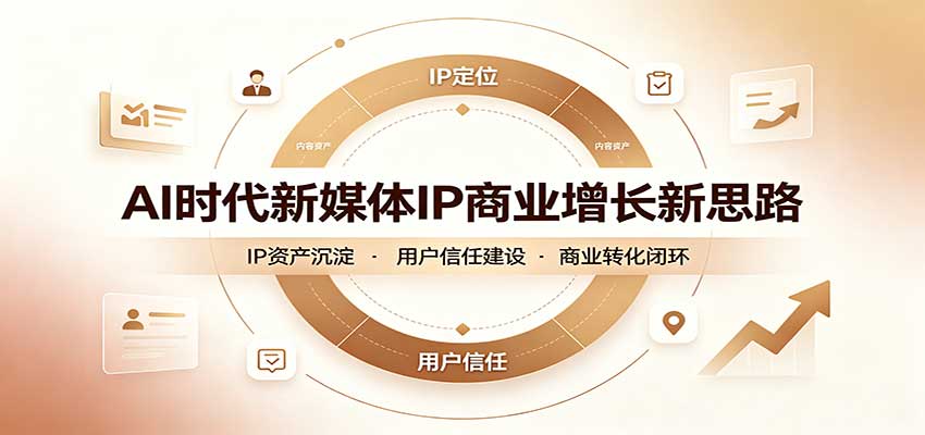 AI时代新媒体IP商业增长新思路:摒弃复杂运营套路,用极简思维打通获客路径-网创之家
