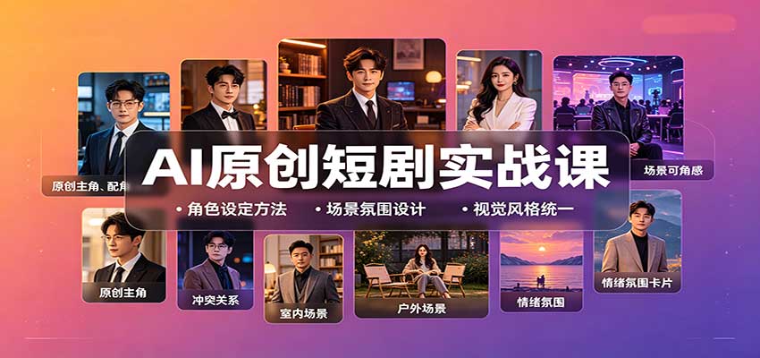 AI原创短剧实战课:从零搭建短剧创作全流程,批量产出可上线剧本-网创之家