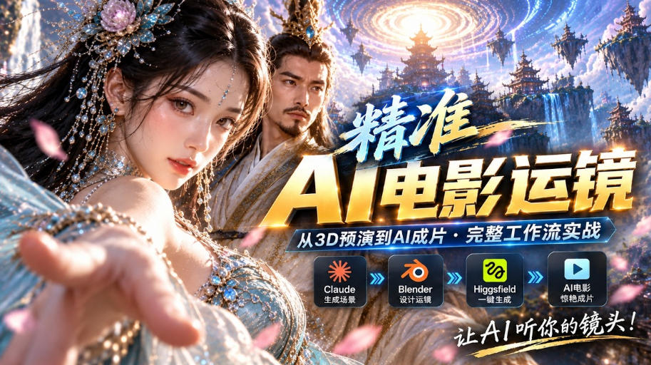 AI视频终于能精准运镜了！Claude+Blender+Higgsfield免费插件实测-网创之家