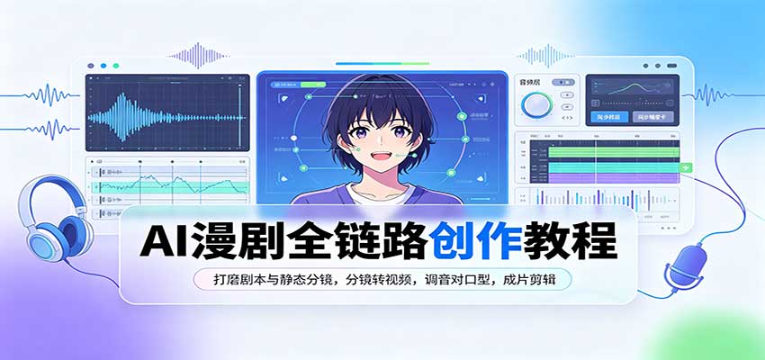 AI漫剧全链路创作教程:打磨剧本与静态分镜,分镜转视频,调音对口型,成片剪辑-网创之家