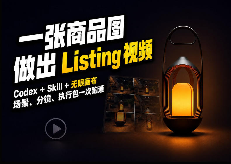 Codex+无限画布，把一张商品图变成可执行的Amazon Listing视频-网创之家