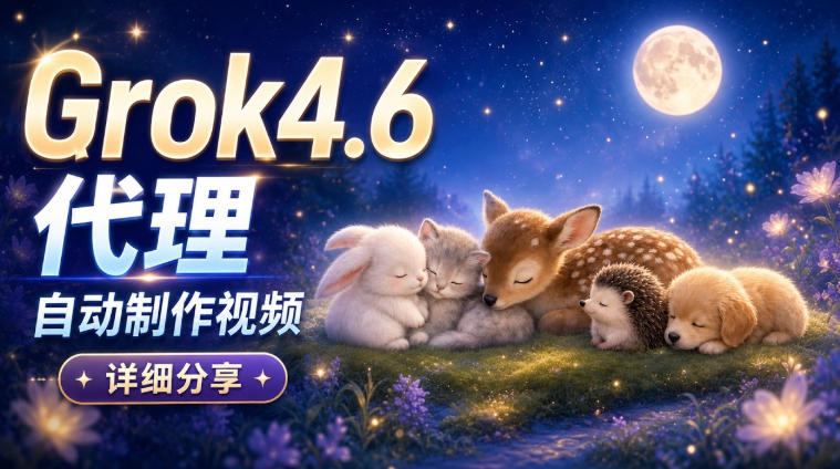 Grok 4.6代理自动制作视频！从提示词到成片全流程详细分享｜AI Agent实操分享-网创之家