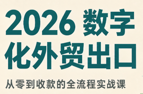 2026数字化外贸：AI时代的出口业务流程实务-网创之家