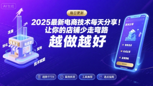 2025-2026最新电商技术每天分享，让你的店铺少走弯路，越做越好(更新26年09月)-网创之家