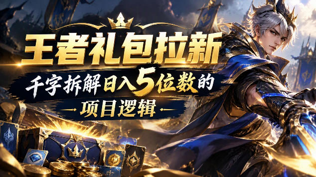 王者游戏礼包拉新_千字拆解日入5位数的项目逻辑-网创之家