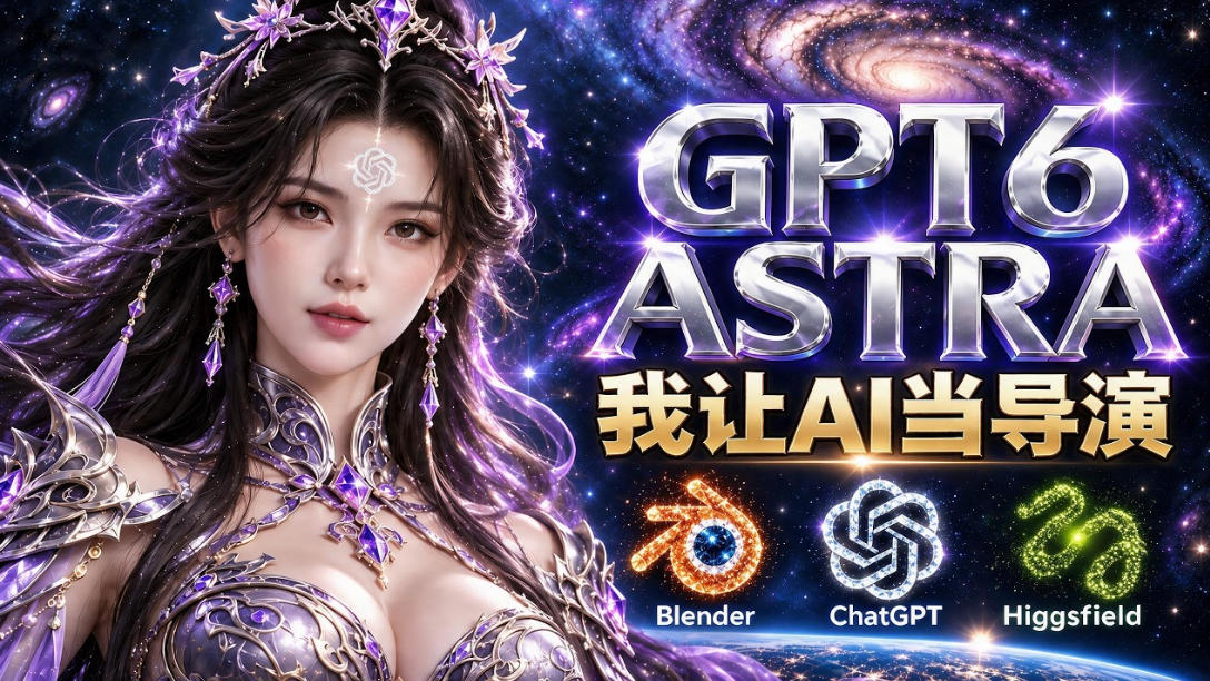 让GPT-6 Astra当导演!Higgsfield和Blender实战打造30秒玄幻精准运镜短片!-网创之家